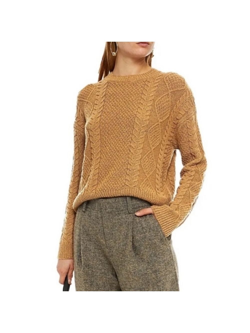 Vince S SMALL Merino Wool Cable Knit Sweater